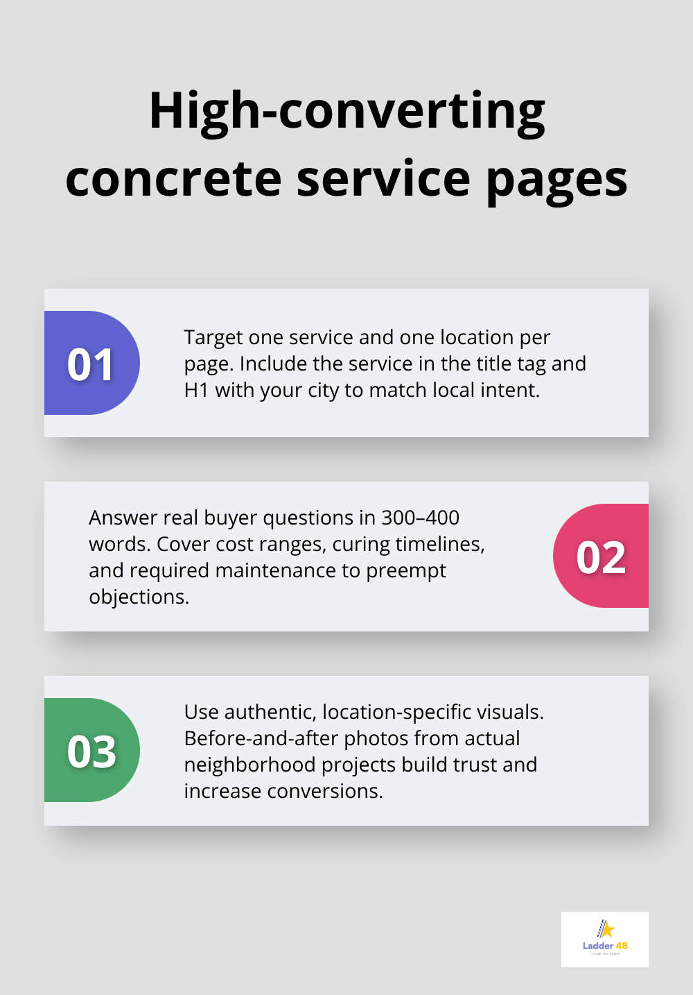 Three essentials for service pages that rank and convert
