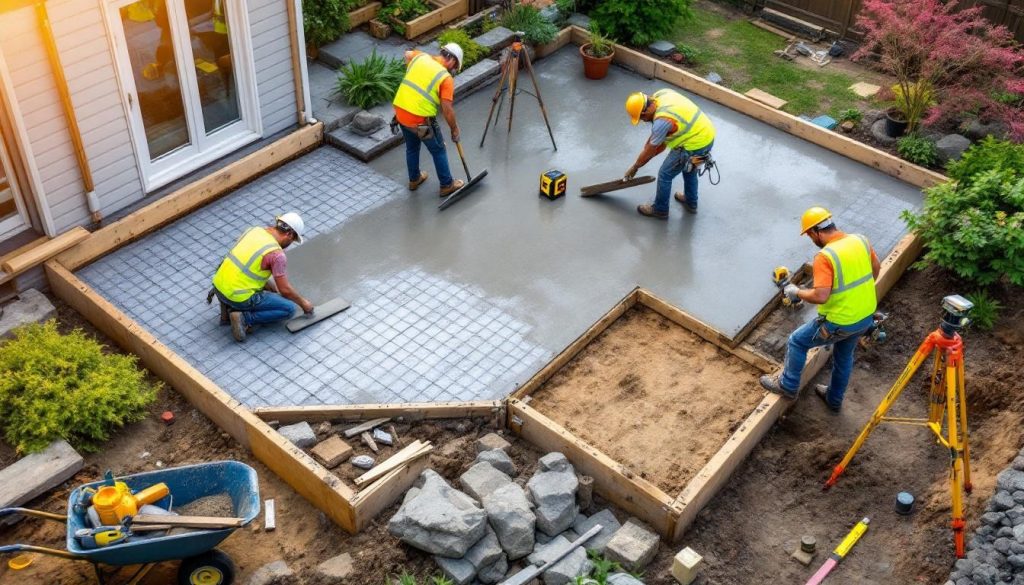 Expanding Services: concrete patio extension contractors