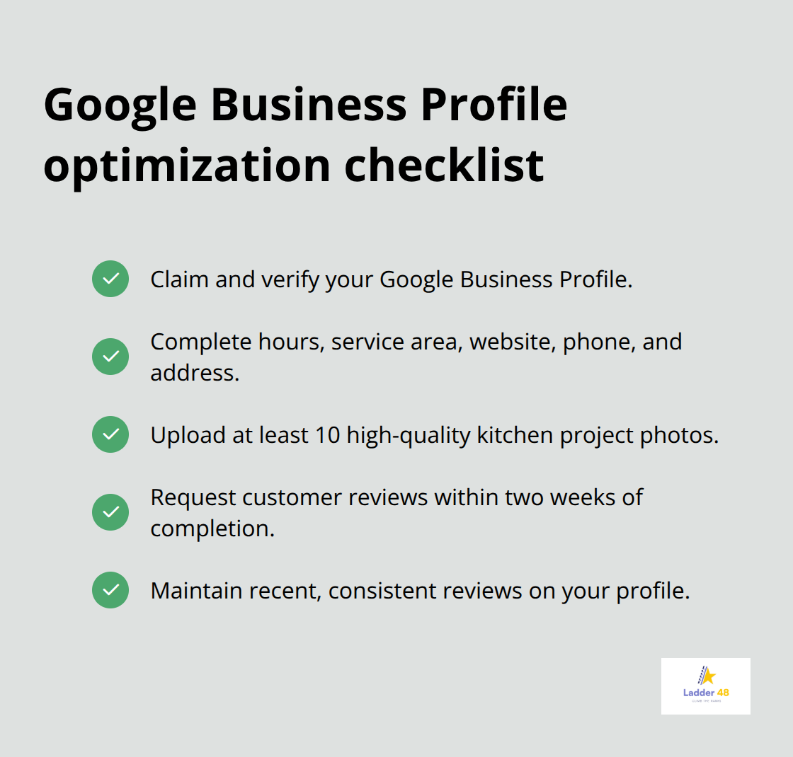 Actionable steps to optimize your Google Business Profile for kitchen remodel leads